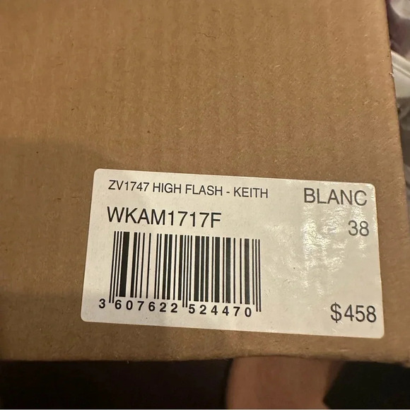 NIB Zadig & Voltaire High Flash Keith Leather Sneaker White Snake Croc Suede 38 - Picture 12 of 13